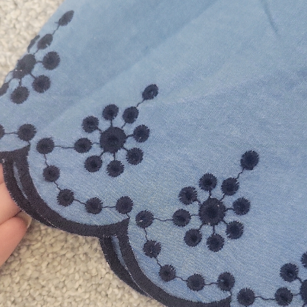 H&M | Blue Kids Dress with Scalloped Trim - Picture 4 of 7